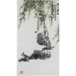 Wu Yisheng Chinese 1929-2009 Watercolor Scroll