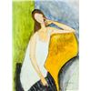 Image 1 : Italian Cubist Oil on Canvas Signed Modigliani