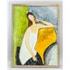 Image 2 : Italian Cubist Oil on Canvas Signed Modigliani
