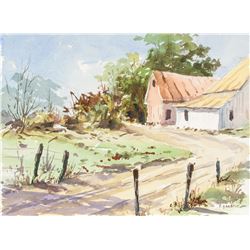 Edward Garbely 1908-1999 US Watercolor Landscape