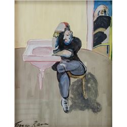 British Expressionist Gouache Signed Francis Bacon