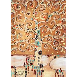 Austrian Tempera & Oil Signed Gustav Klimt