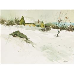 Edward Garbely 1908-1999 US Watercolor Landscape