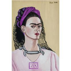 Mexican Surrealist Gouache Signed Frida Kahlo