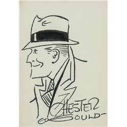 American Pop Art Ink on Paper Signed Chester Gould