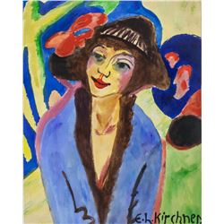 German Expressionist Oil Signed EL Kirchner