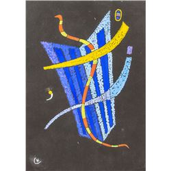 Russian Suprematist Gouache Monogrammed Kandinsky