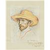 Image 1 : Graphite Portrait of Van Gogh Signed E. Bequayd