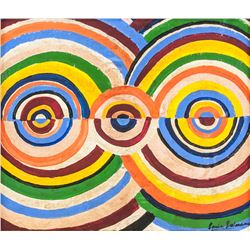 French Abstract OOC Signed Sonia Delaunay