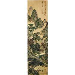 Tang Di 1296-1964 Chinese Lithograph on Silk Roll