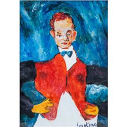 Russian Expressionist Gouache Signed Soutine