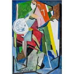 French Cubist Gouache Signed Albert Gleizes