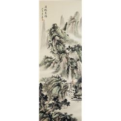 Wang Yun 20th Century Chinese Watercolor Scroll