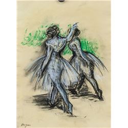 French Impressionist Pastel Signed Degas