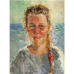 Artist Signed KPM Russian Oil on Canvas Portrait