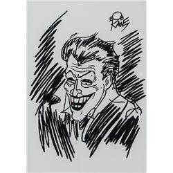 American Pop Art Ink Joker Signed Bob Kane