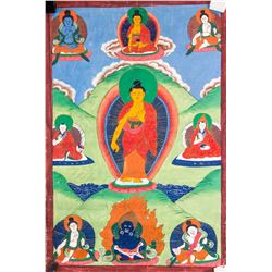Tibetan Tangka Painting of Shakyamuni Buddha
