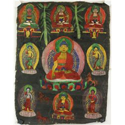 Tibetan Tangka Painting on Canvas