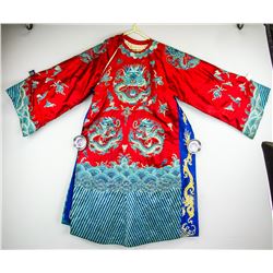 Chinese Imperial Style Red Dragon Robe