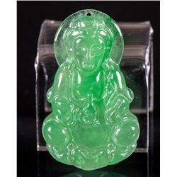 Burma Emerald Jadeite Guanyin Pendant