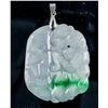 Image 1 : Burma Fine Apple Green Jadeite Carved Pendant