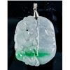 Image 2 : Burma Fine Apple Green Jadeite Carved Pendant