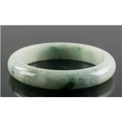 Burma Green Jadeite Carved Bangle