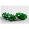 Image 1 : Burma Spinach Jadeite Carved Toggles 2 Assorted