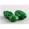 Image 2 : Burma Spinach Jadeite Carved Toggles 2 Assorted