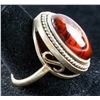 Image 3 : Antique Silver Amber Ring Size 6.25