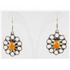 Image 1 : Carnelian Flower Earrings