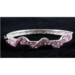 Sterling Silver Ruby Bangle RV $600