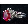 Image 2 : 14k Gold Ruby and Topaz Ring Size 7