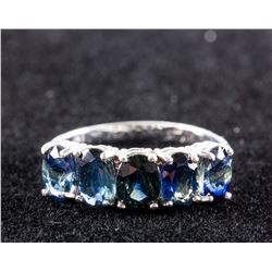 10k White Gold Sapphire Ring