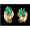 Image 1 : Vintage Victorian Style Gold and Jade Earrings