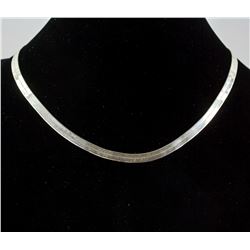 925  Sterling Silver Herringbone Necklace