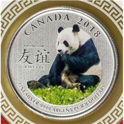 2018 Canadian $8 Fine Silver Panda Coin Postcard