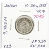 Image 3 : 1885 Meiji Japanese 10 Sen Silver Coin Y-23