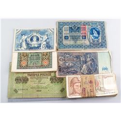 110 Assorted Yugoslavia German Austria Banknotes