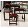 Image 1 : Four Chinese Wood Nested Table Set