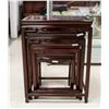 Image 2 : Four Chinese Wood Nested Table Set