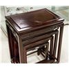 Image 3 : Four Chinese Wood Nested Table Set