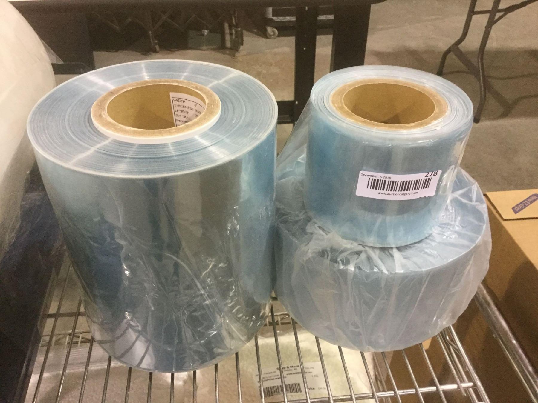 Shrink Film Wrap Assorted Sizes Lot of 3