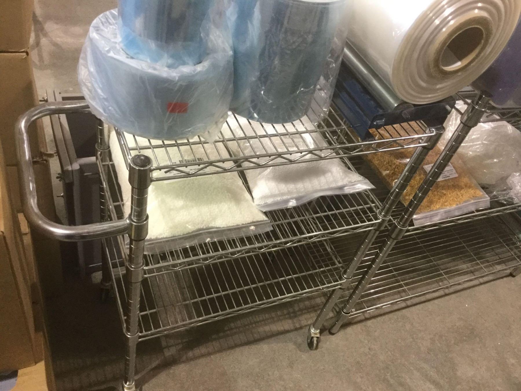 Stainless Steel 3-Tier Storage Rack w/ Wheels