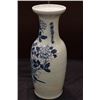 Image 3 : A celadon-glazed blue-and-white "birds and flowers" vase with two ears.