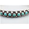 Image 3 : A 19th Century Silver Bracelet with Turquoise Inlay.