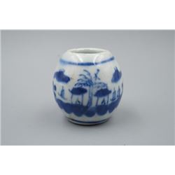 A Late Qing Dynasty Small Jar for Bird Feeding.