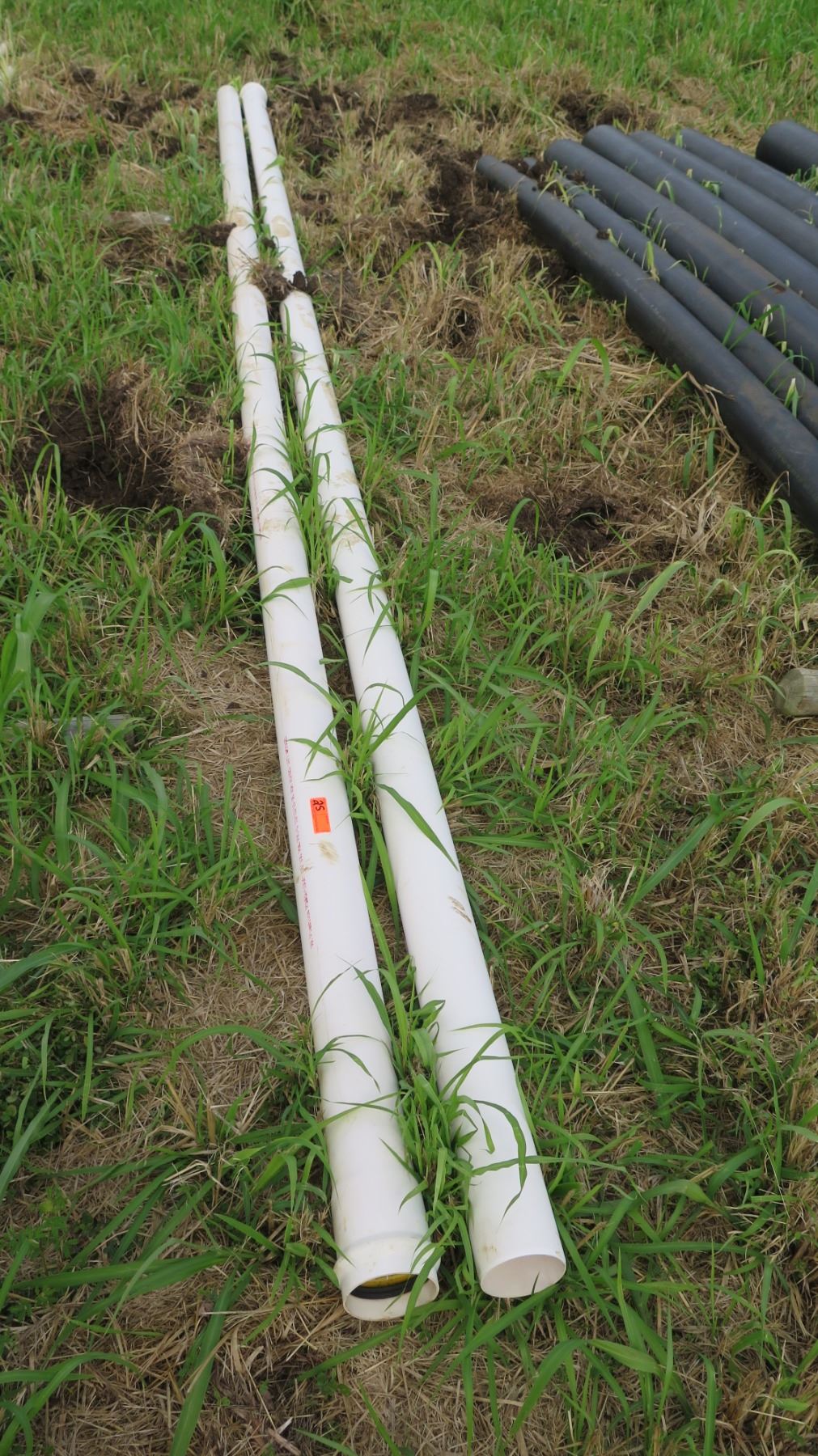 Qty 2 White 100mm Metric PVC Pipes 20 Ft Length qty-2-white-100mm-metric-pvc-pipes-20-ft-length