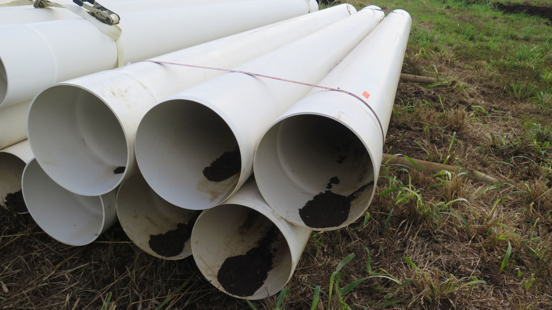 Qty 6 White 315mm (Metric) PVC Pipes 20'7