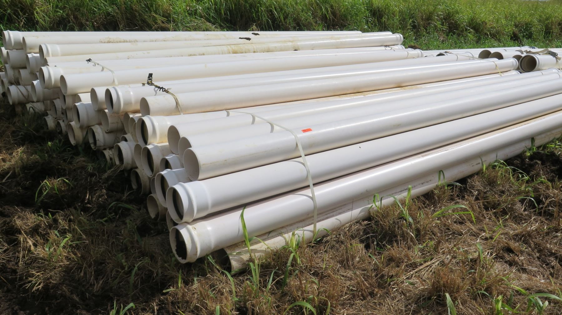 Multiple Bundles of 175mm (Metric) White PVC Pipes, Multiple Bundles ...